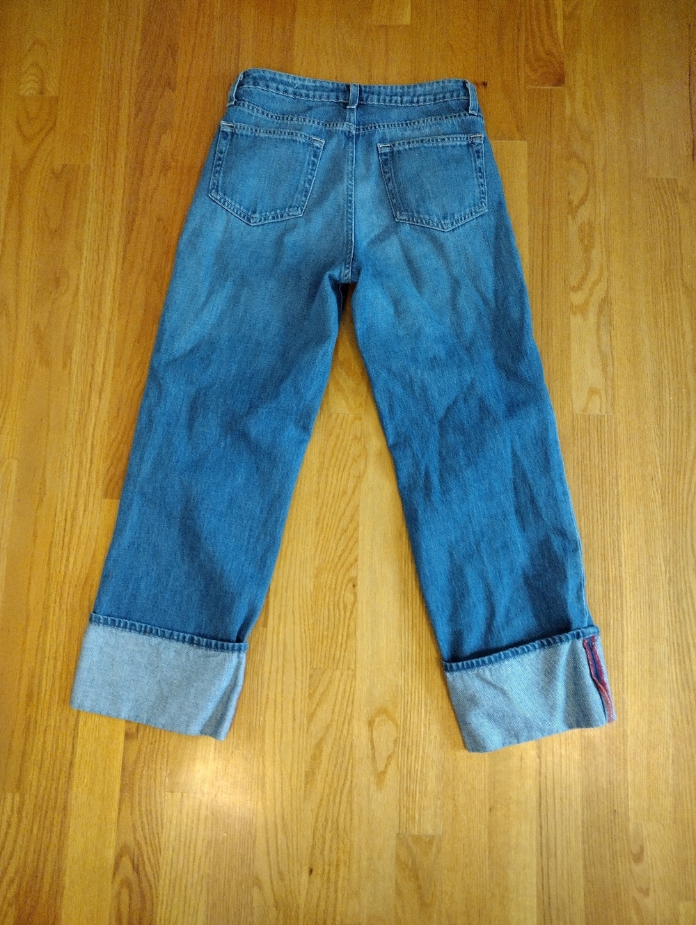 L’AGENCE Wide Leg Jeans Leighton Cropped Cuffed Stovepipe Size 25 NWOT Boho - Picture 3 of 13